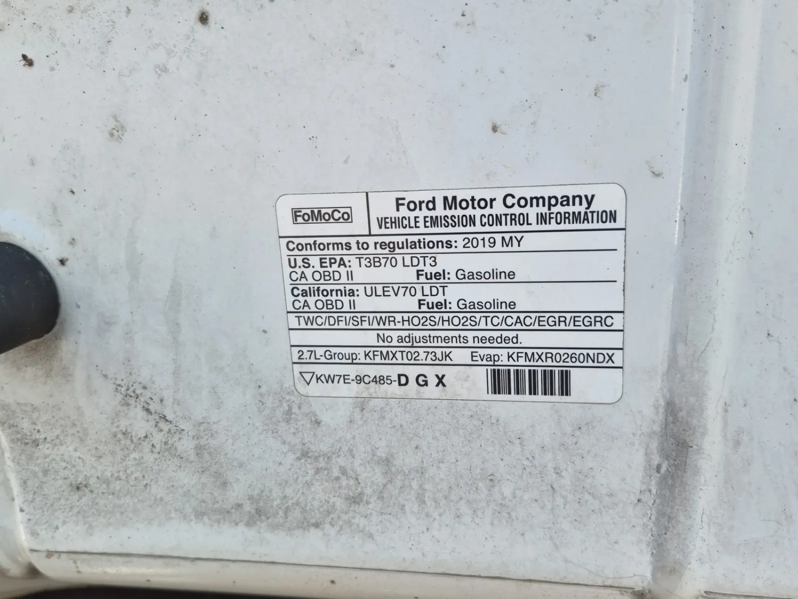 Emission Sticker Photo