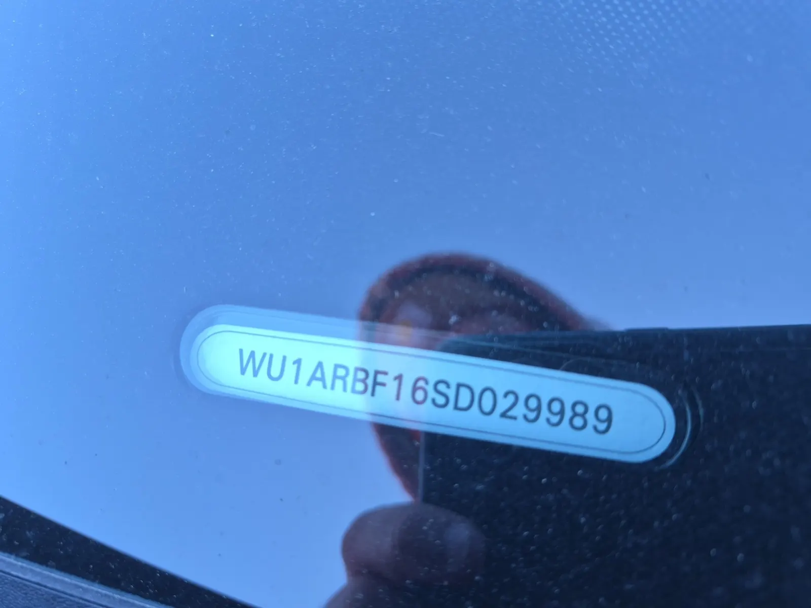 Dash VIN Plate Photo