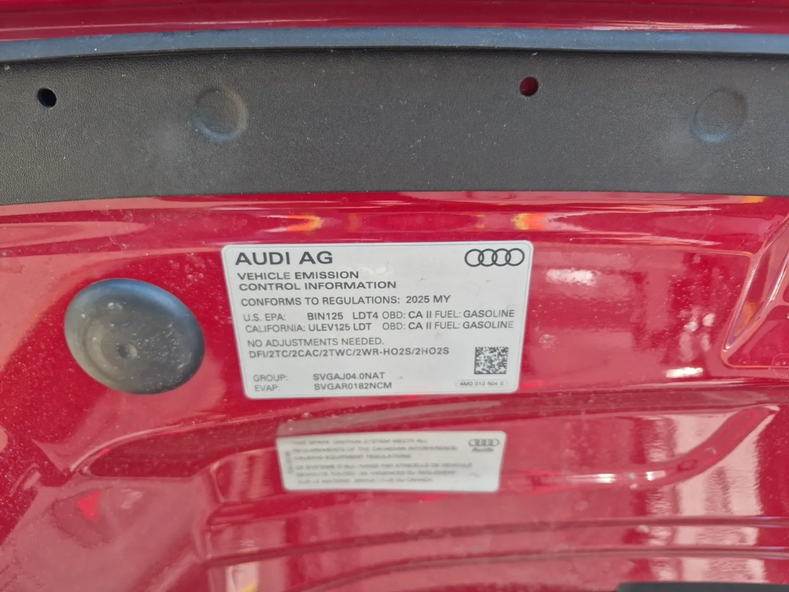 Emission Sticker Photo