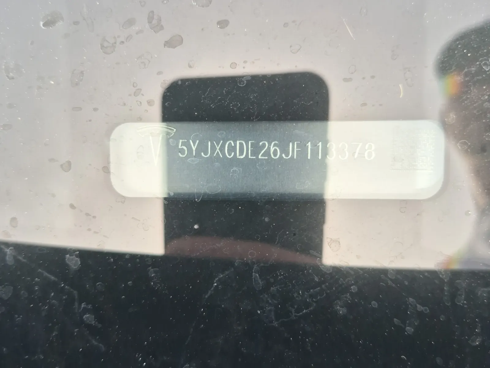 Dash VIN Plate Photo