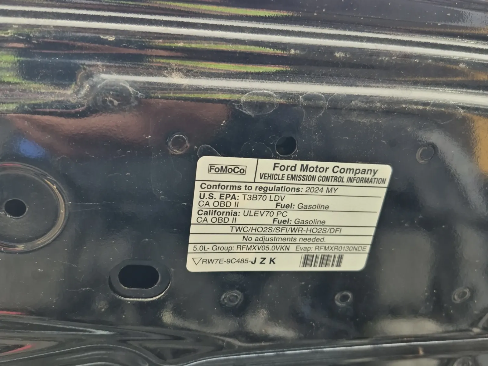 Emission Sticker Photo