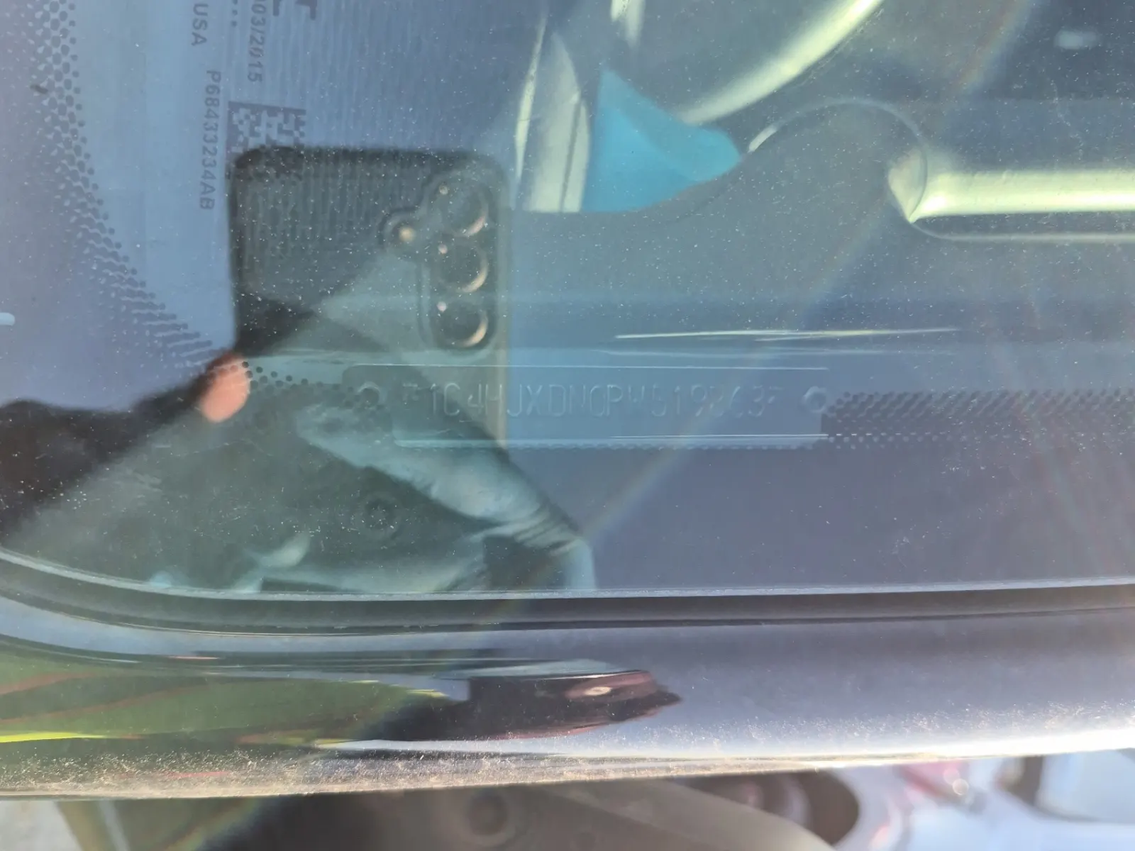 Dash VIN Plate Photo