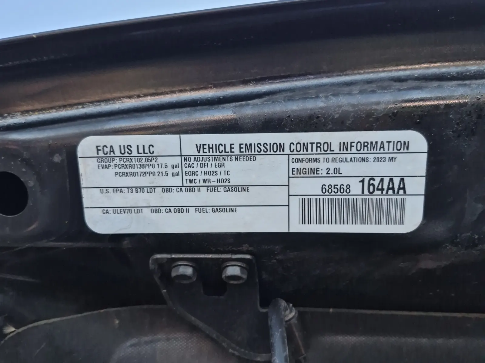 Emission Sticker Photo