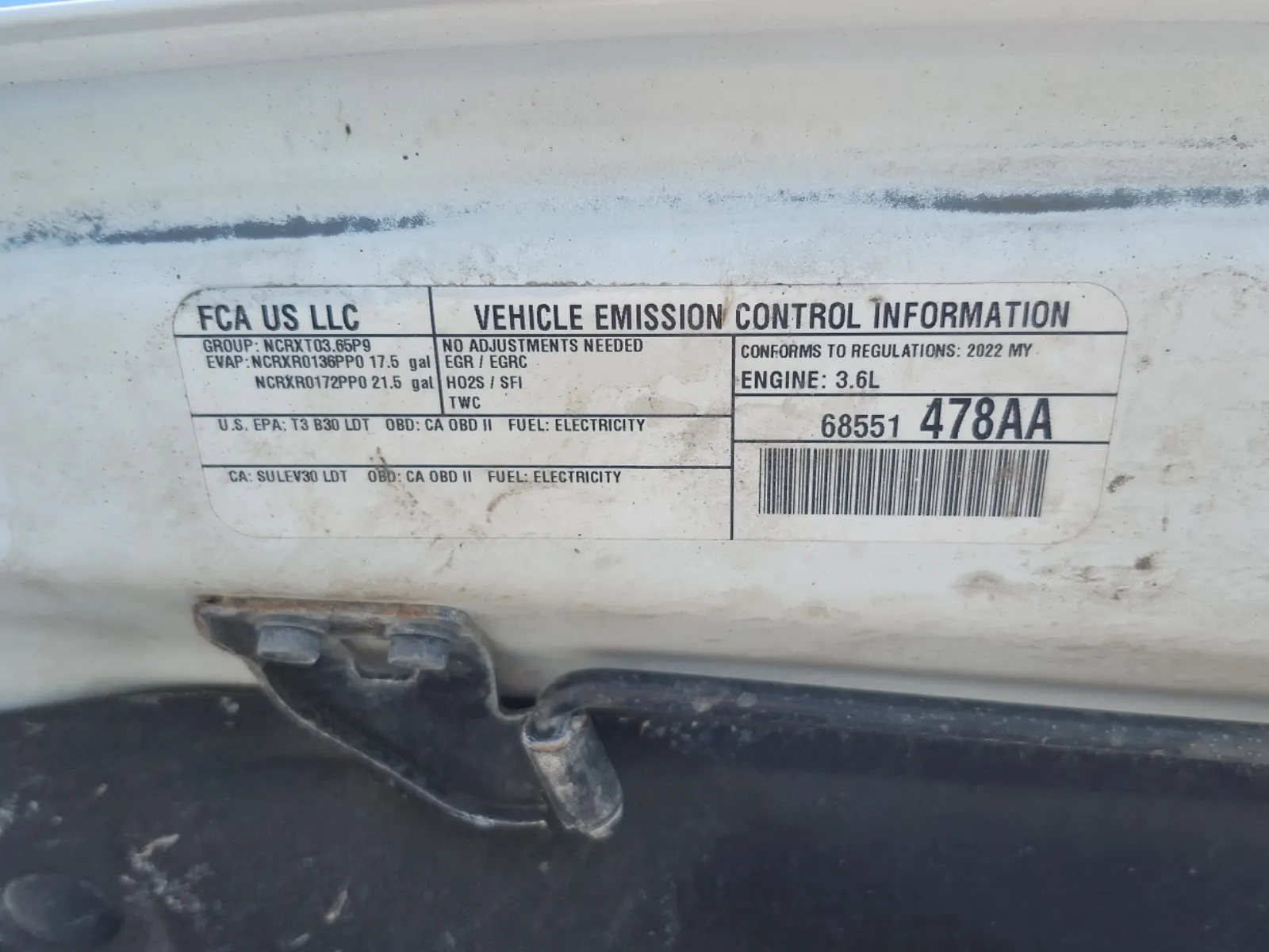Emission Sticker Photo