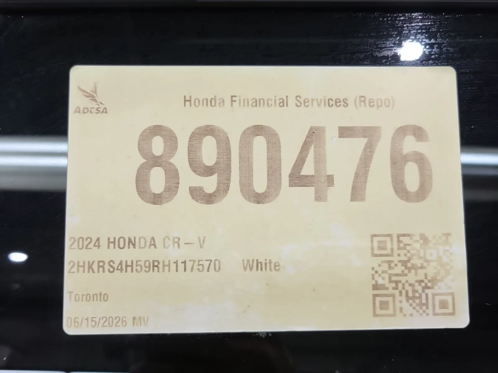 Inventory Label Photo