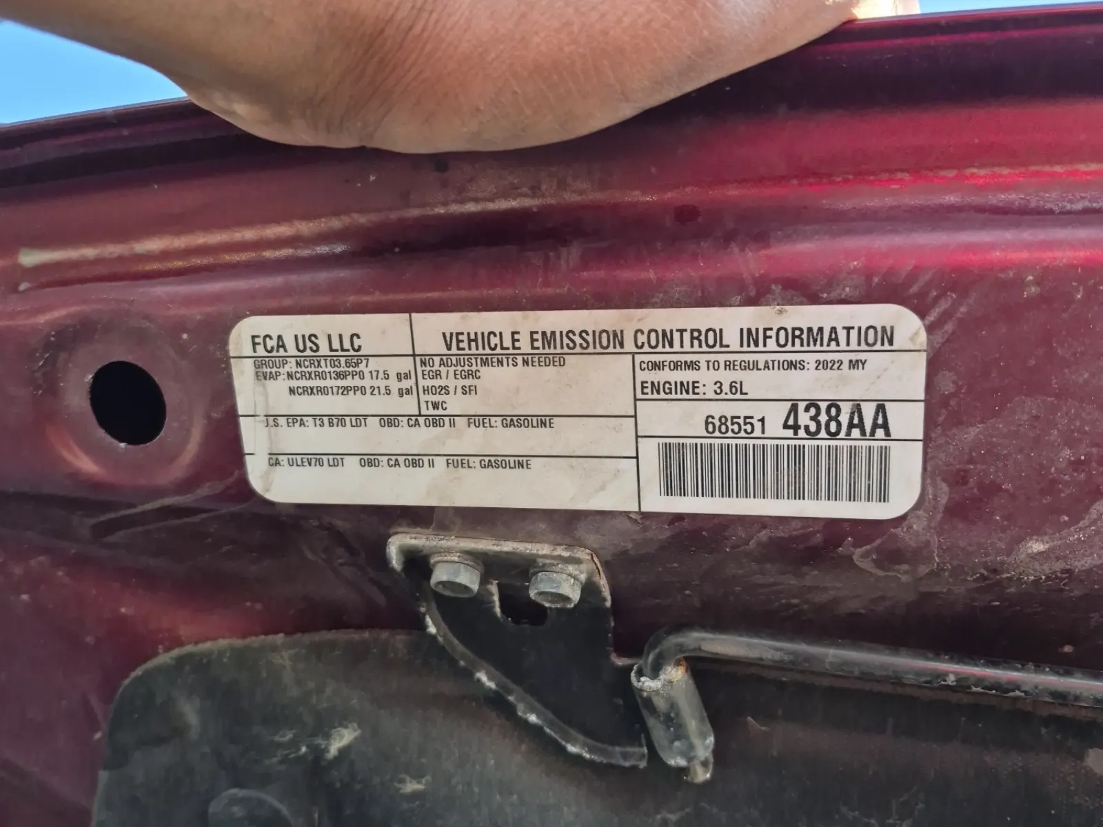 Emission Sticker Photo