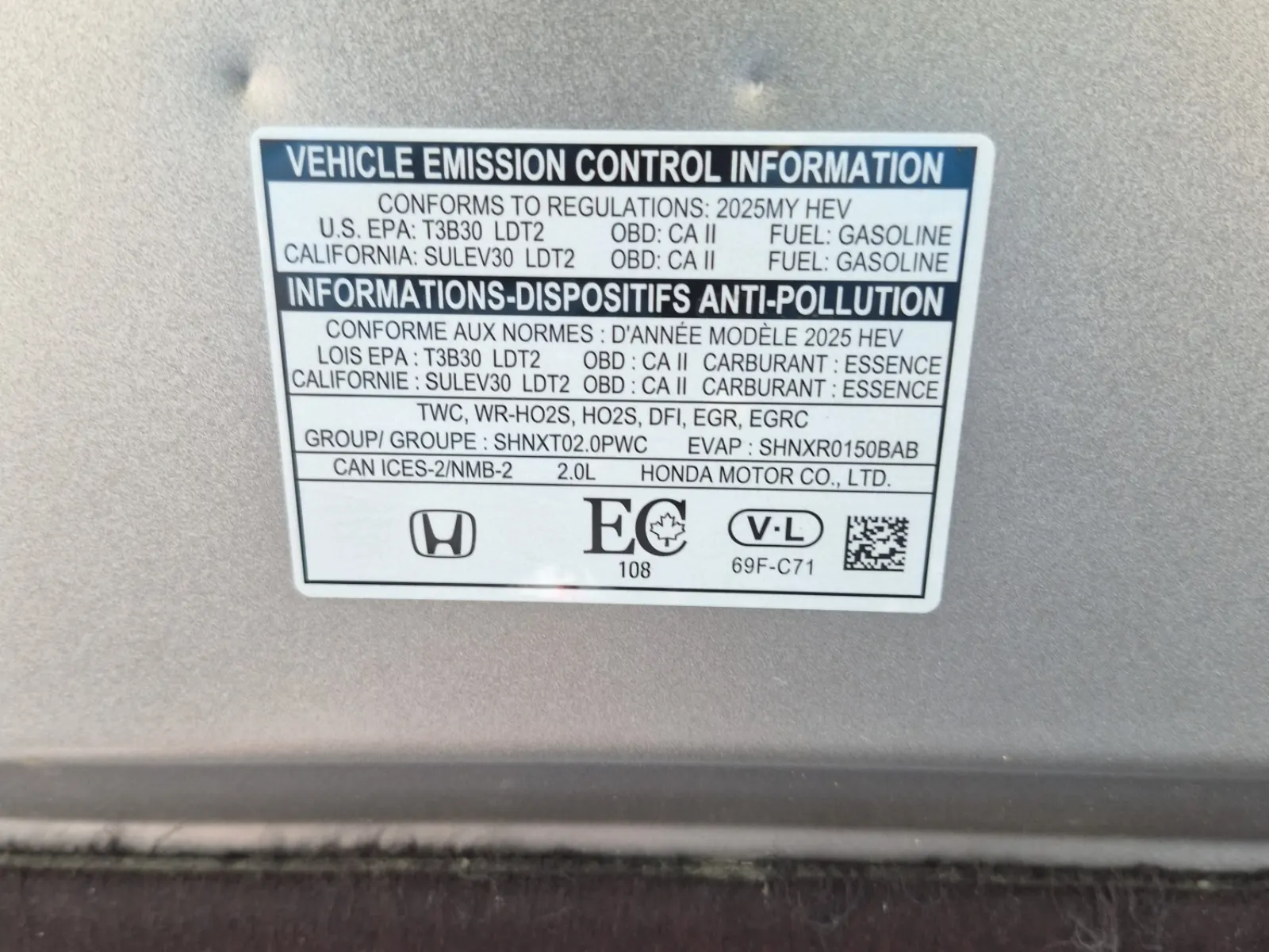 Emission Sticker Photo