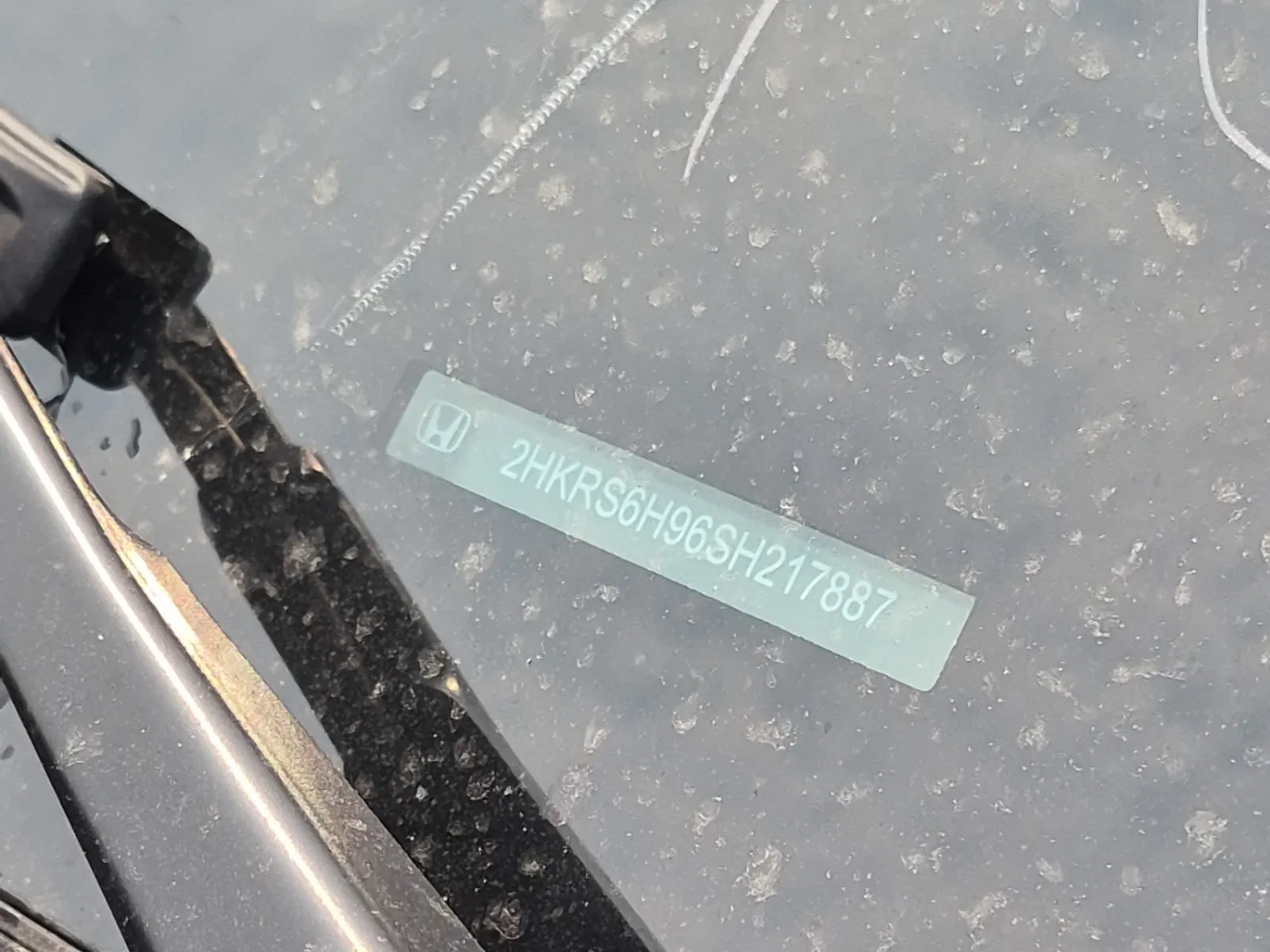 Dash VIN Plate Photo