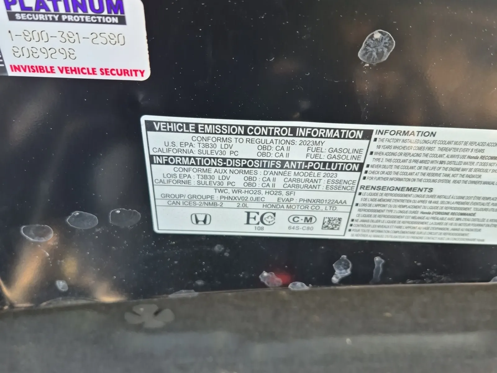 Emission Sticker Photo