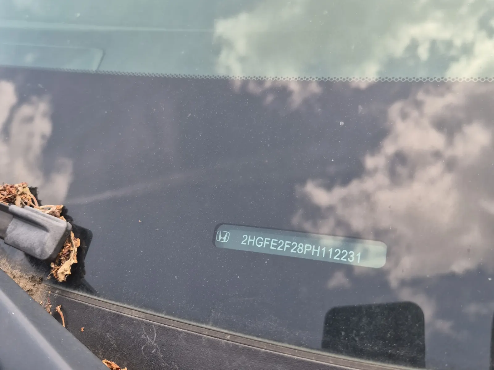 Dash VIN Plate Photo