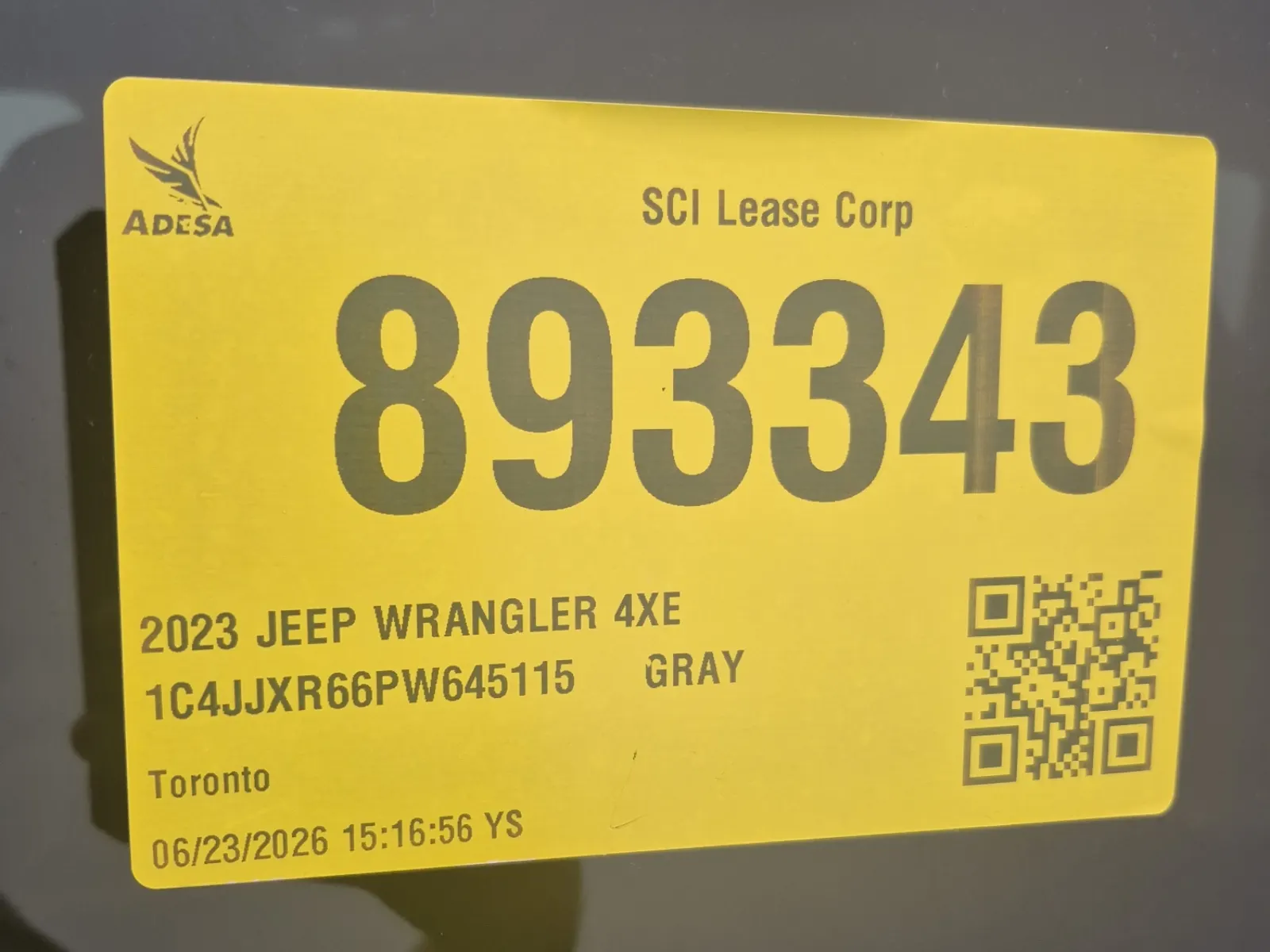 Inventory Label Photo