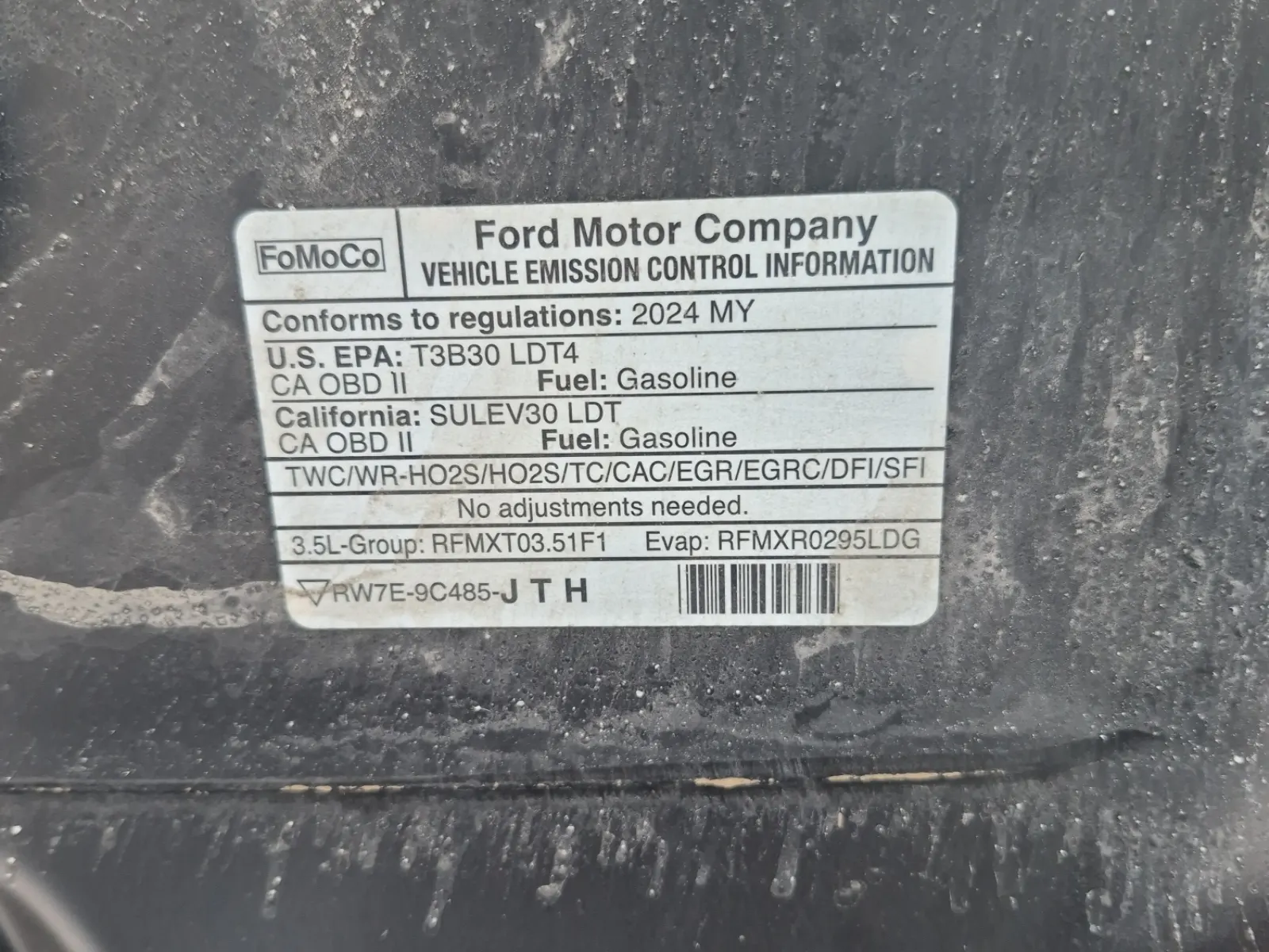 Emission Sticker Photo