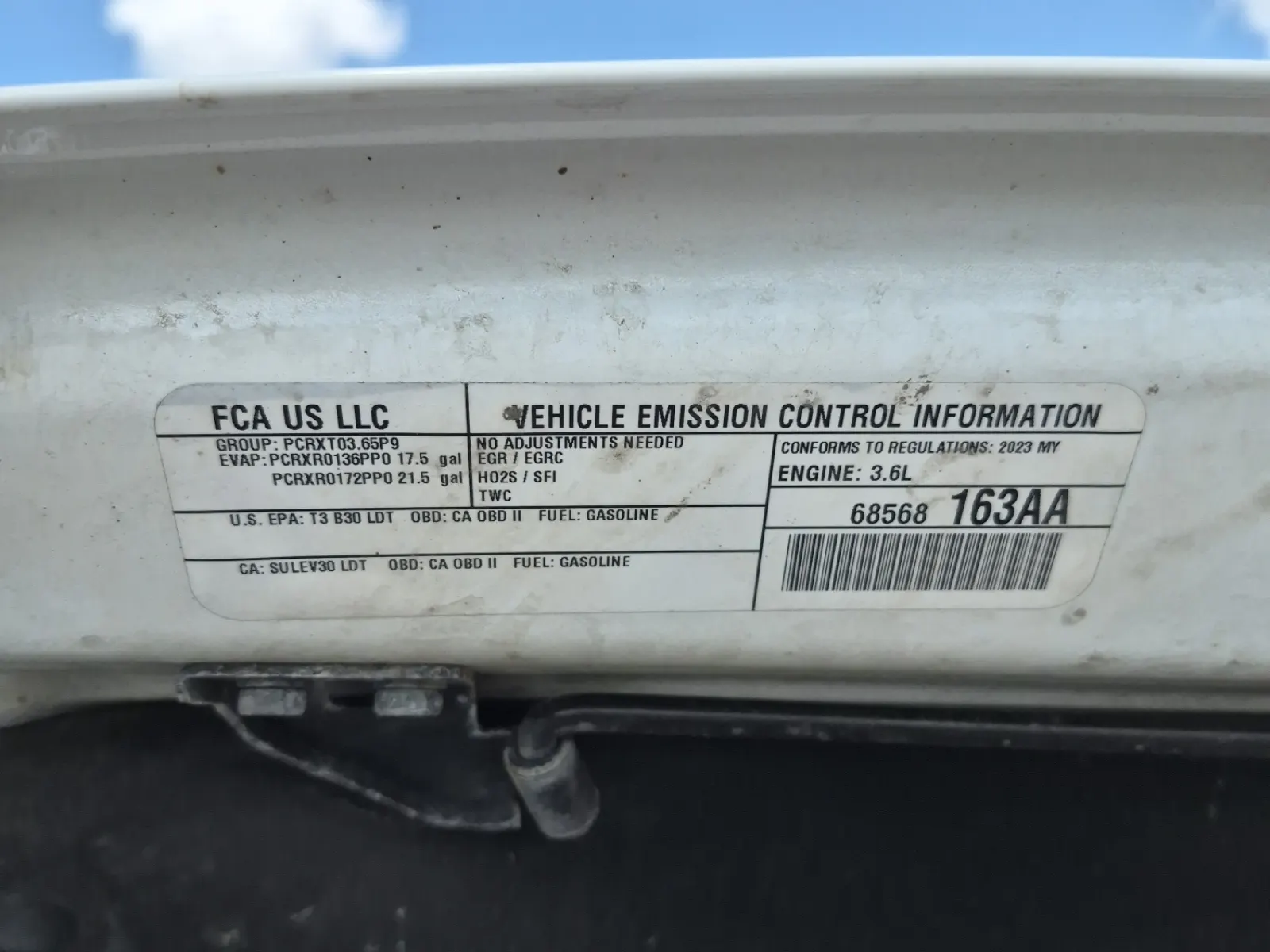 Emission Sticker Photo