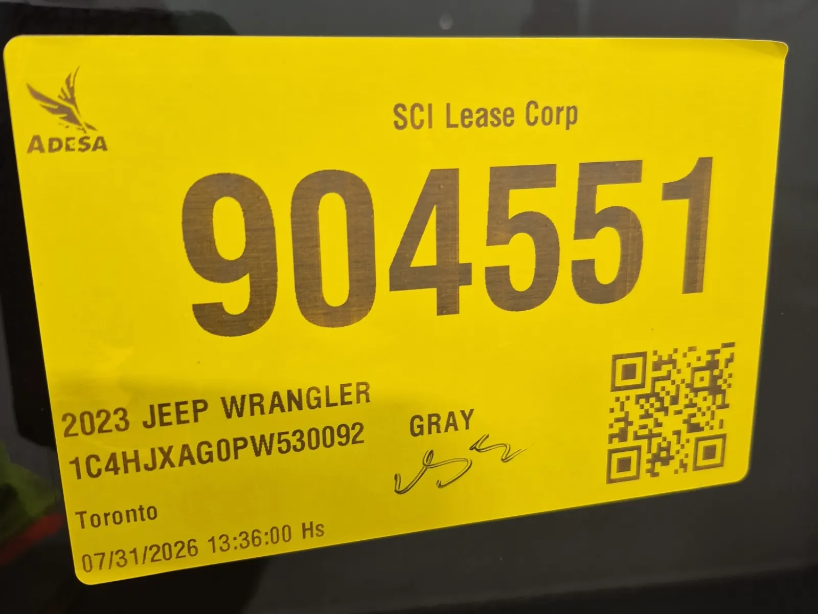 Inventory Label Photo