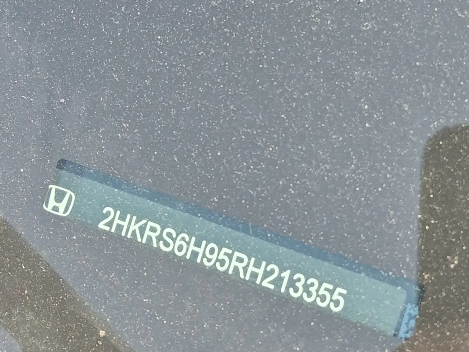Dash VIN Plate Photo