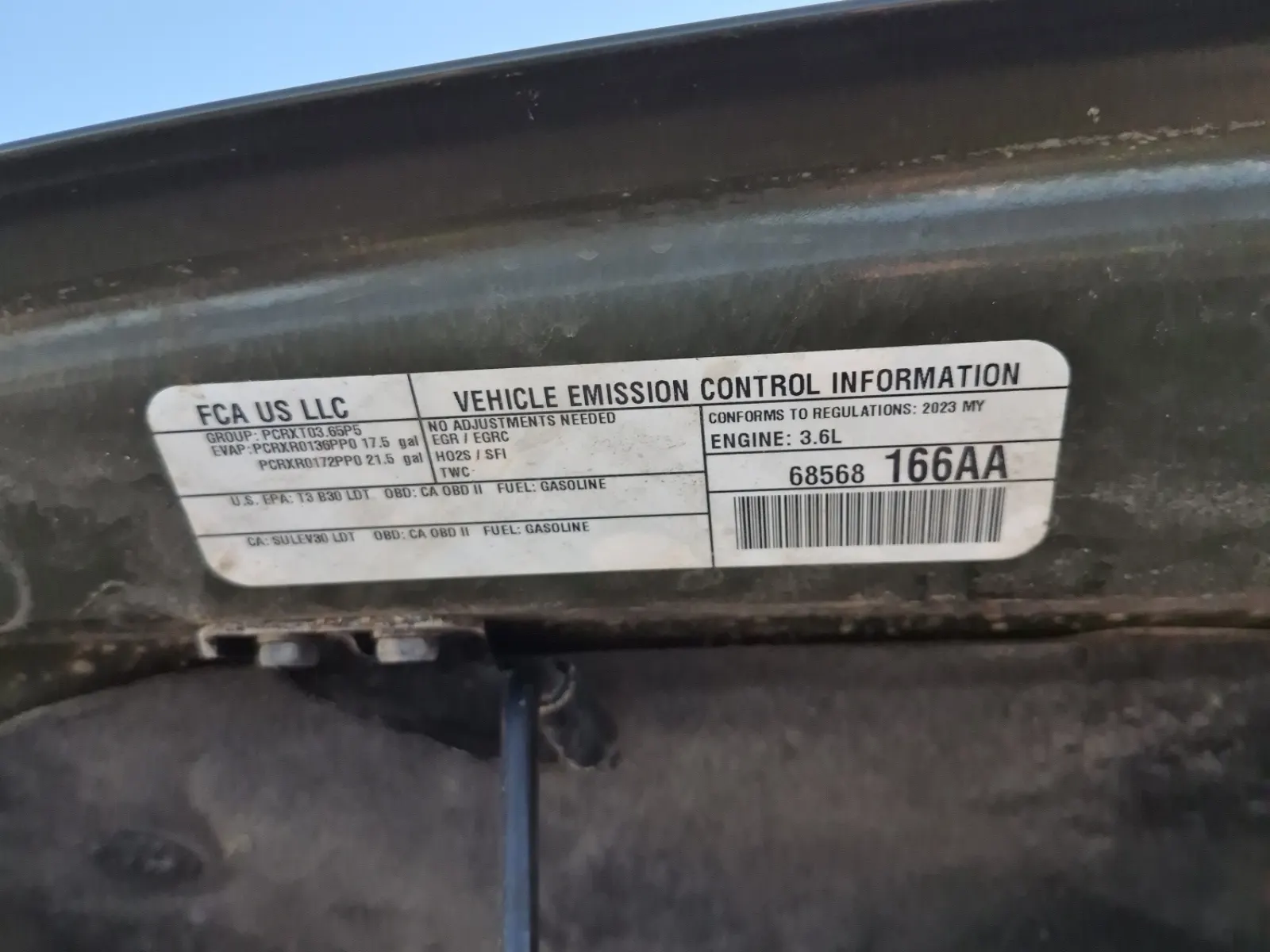 Emission Sticker Photo