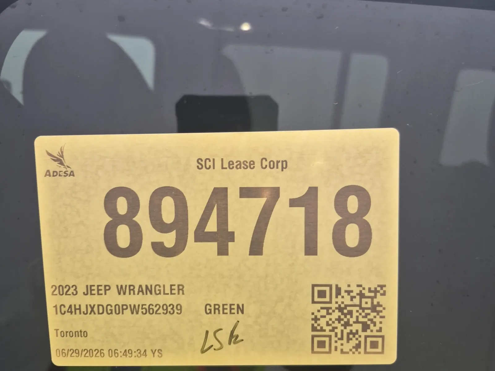 Inventory Label Photo