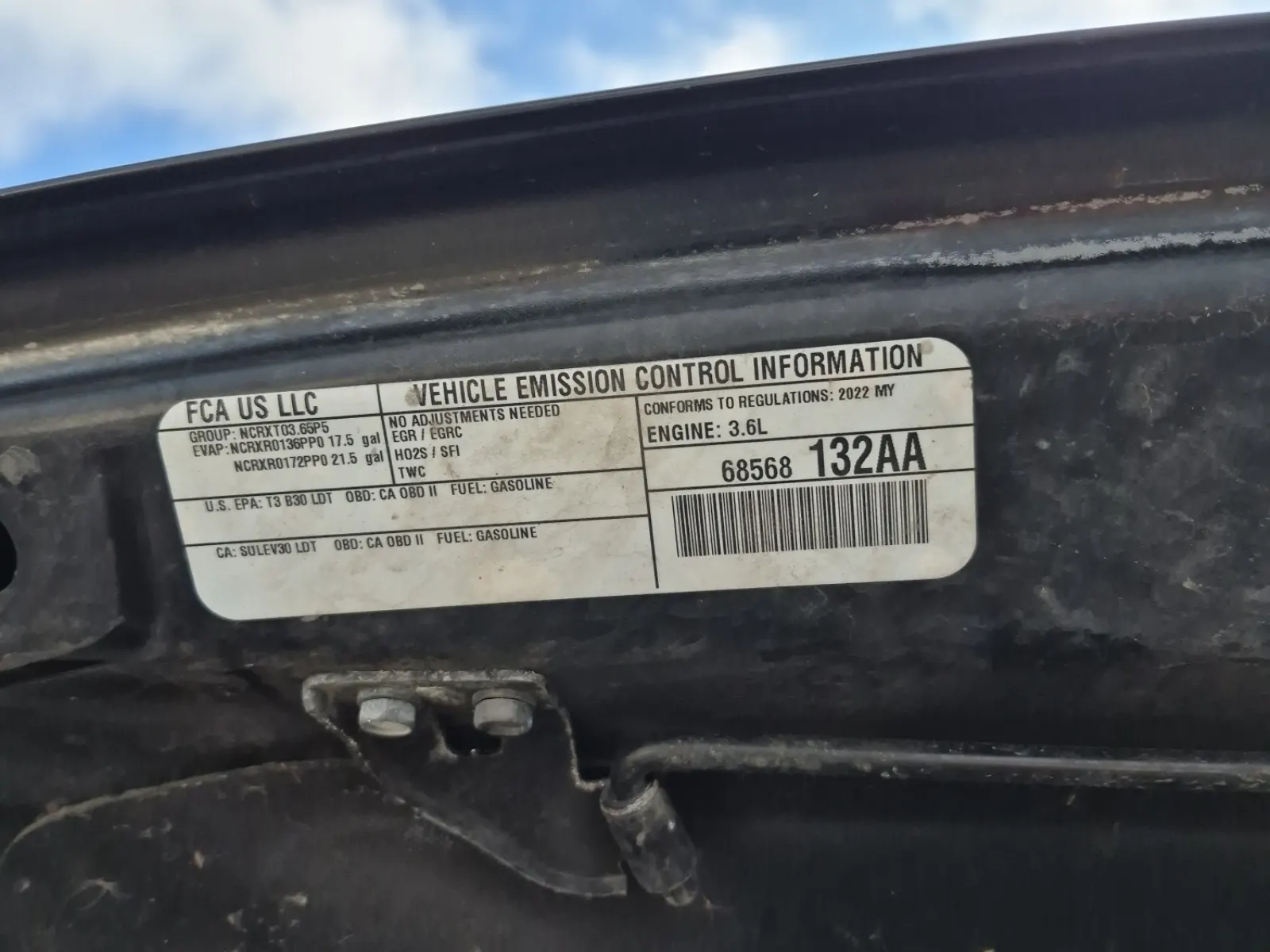Emission Sticker Photo