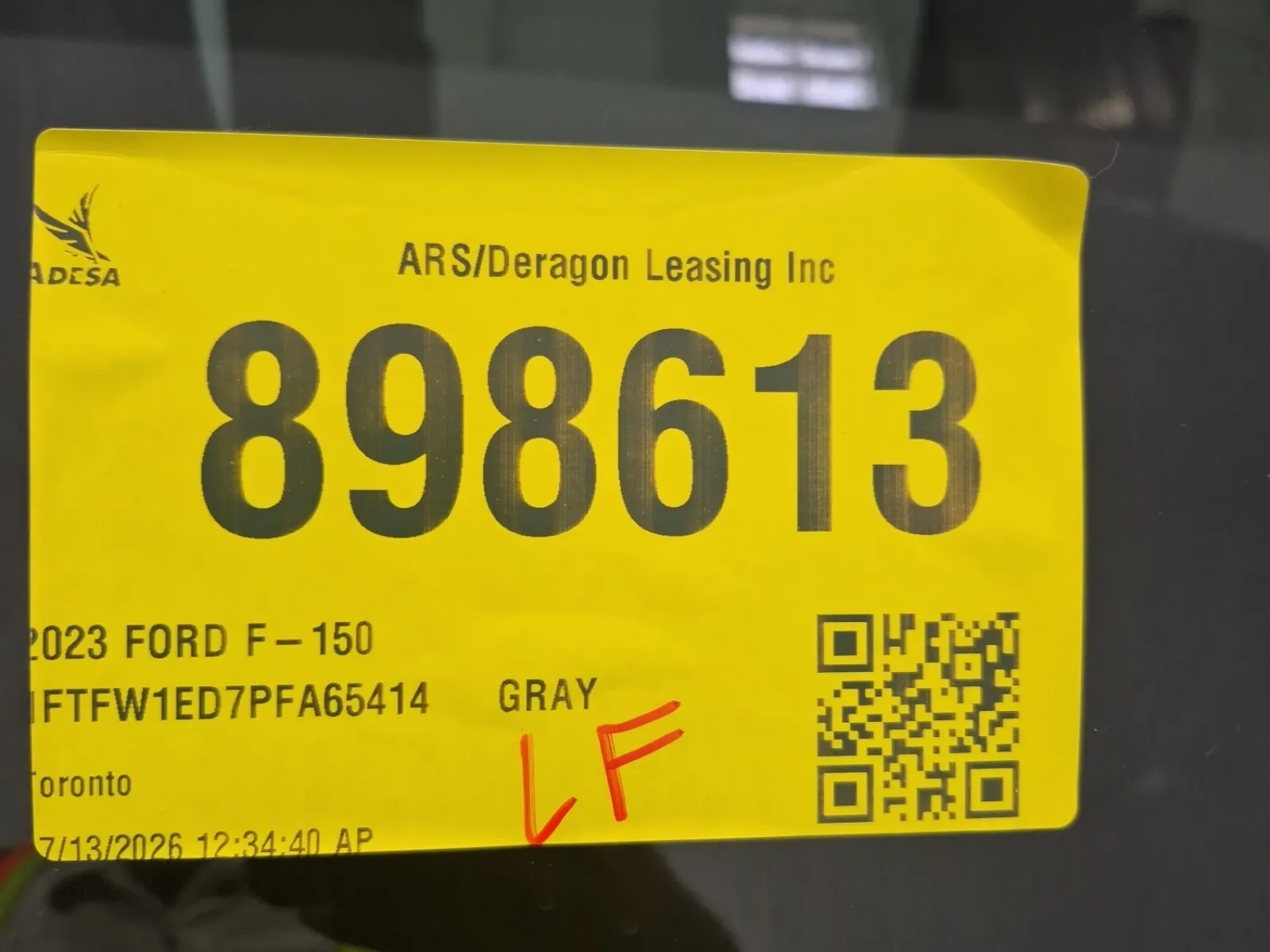 Inventory Label Photo