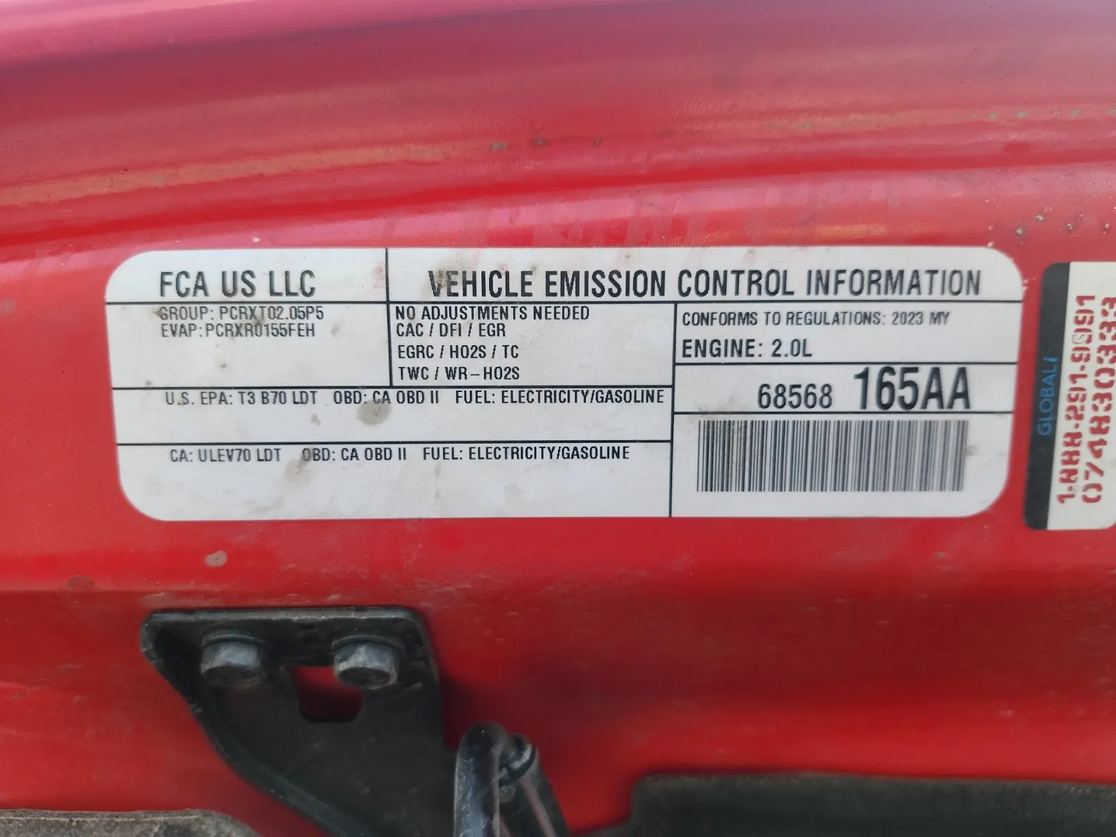 Emission Sticker Photo