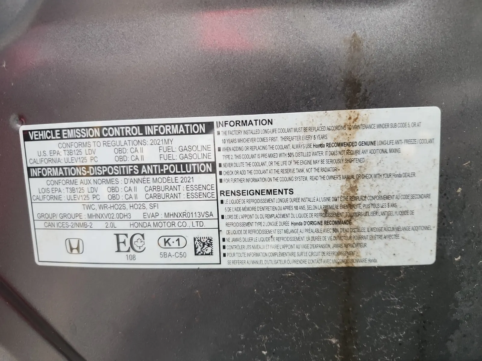 Emission Sticker Photo