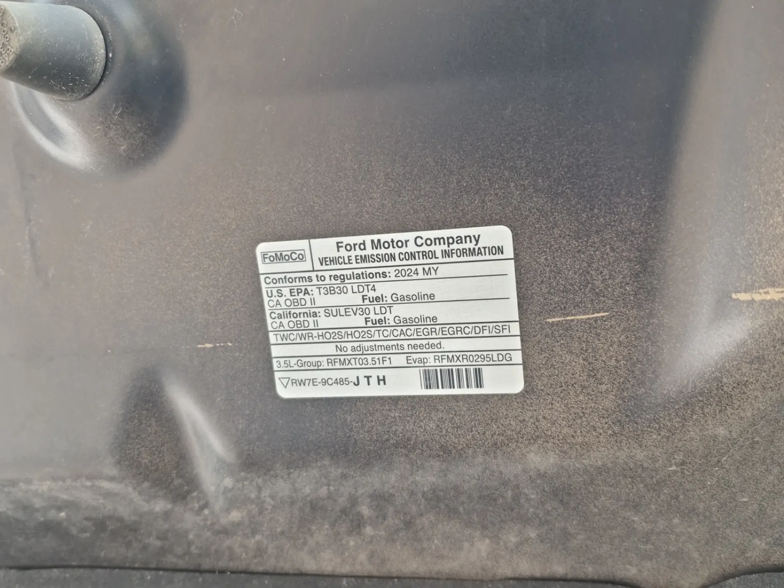 Emission Sticker Photo