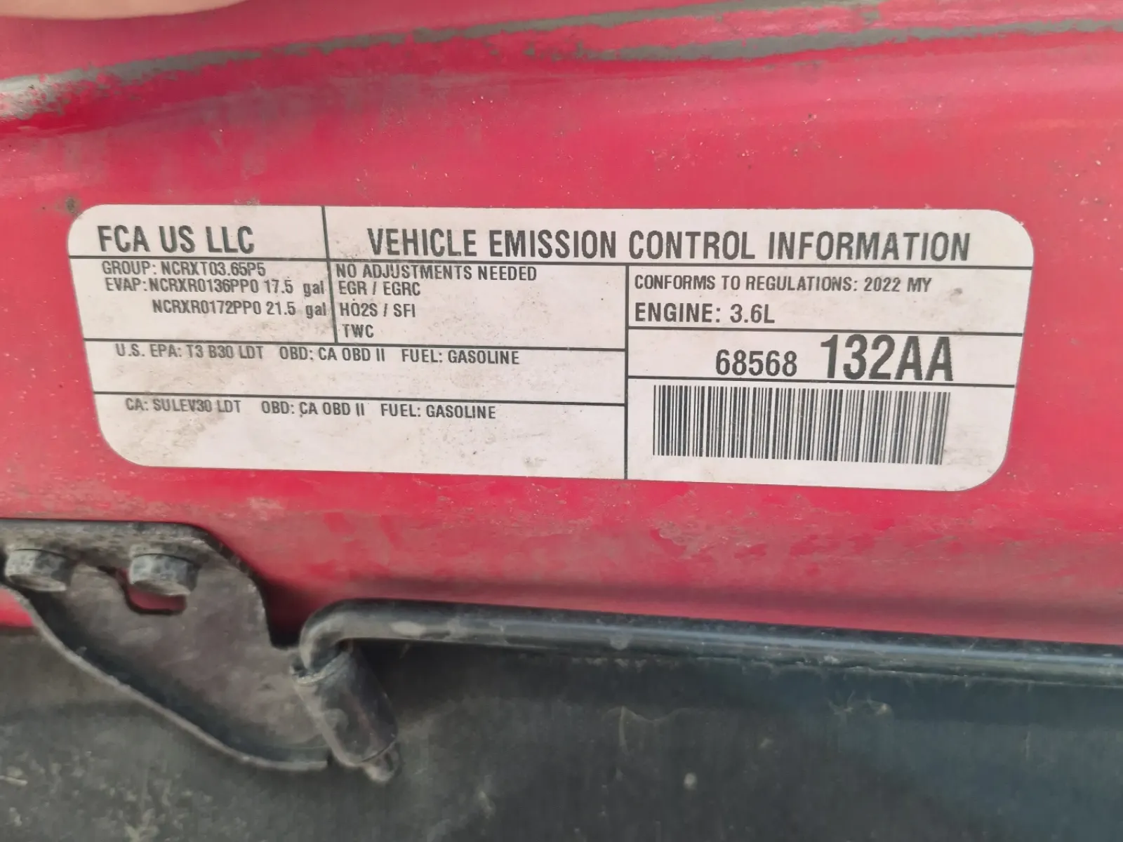 Emission Sticker Photo