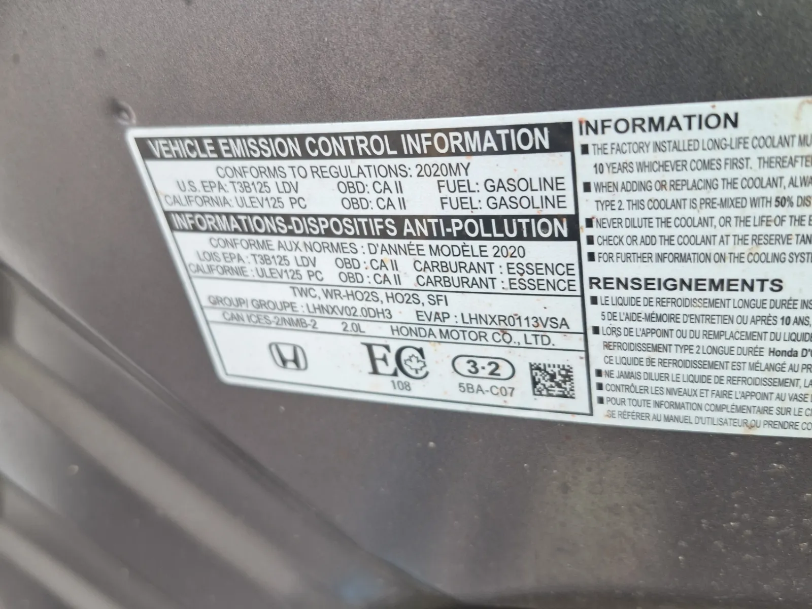 Emission Sticker Photo