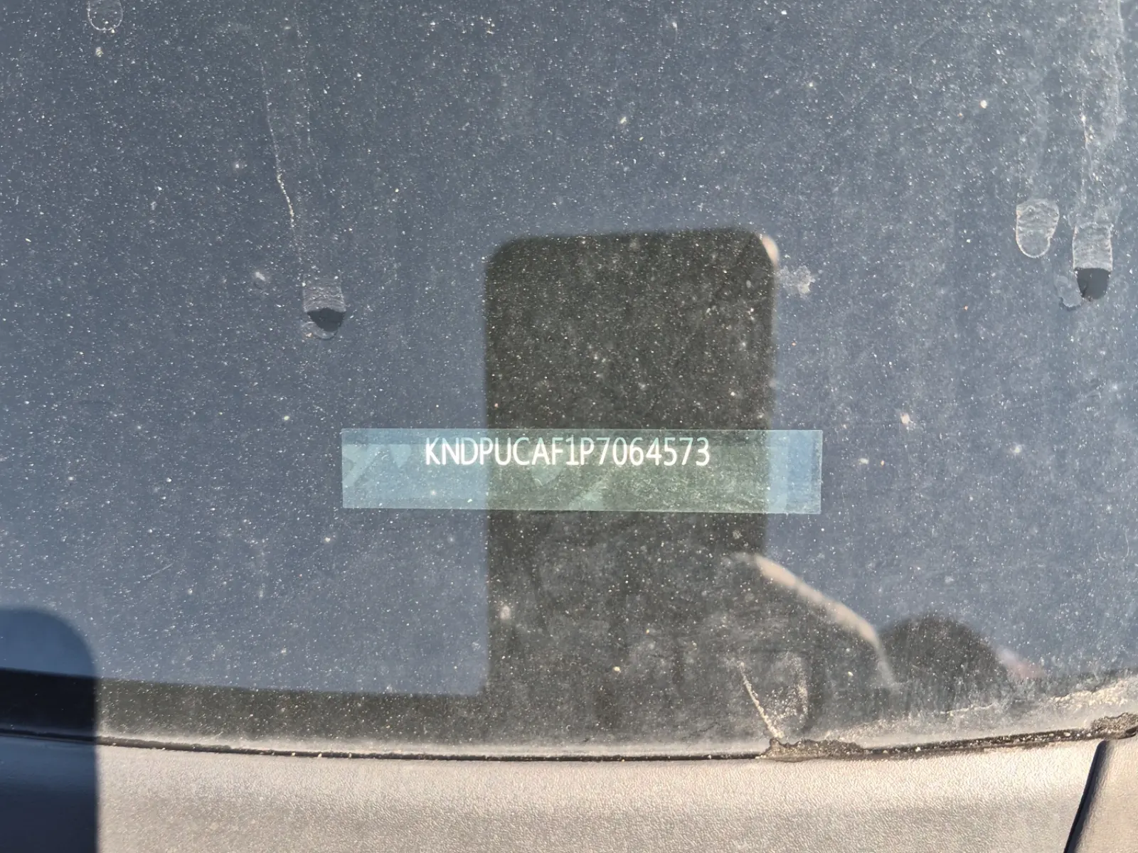 Dash VIN Plate Photo