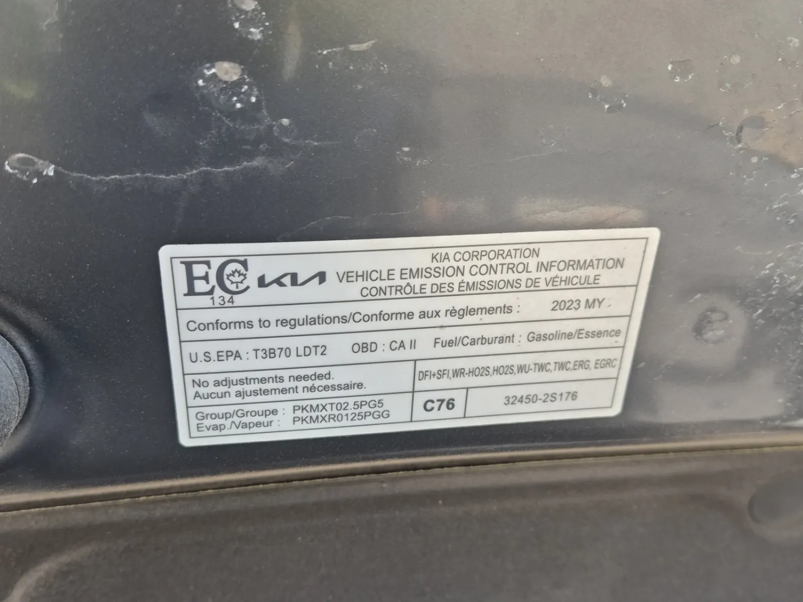 Emission Sticker Photo