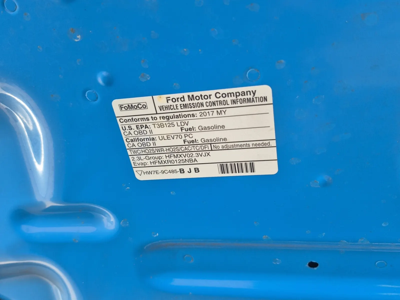 Emission Sticker Photo