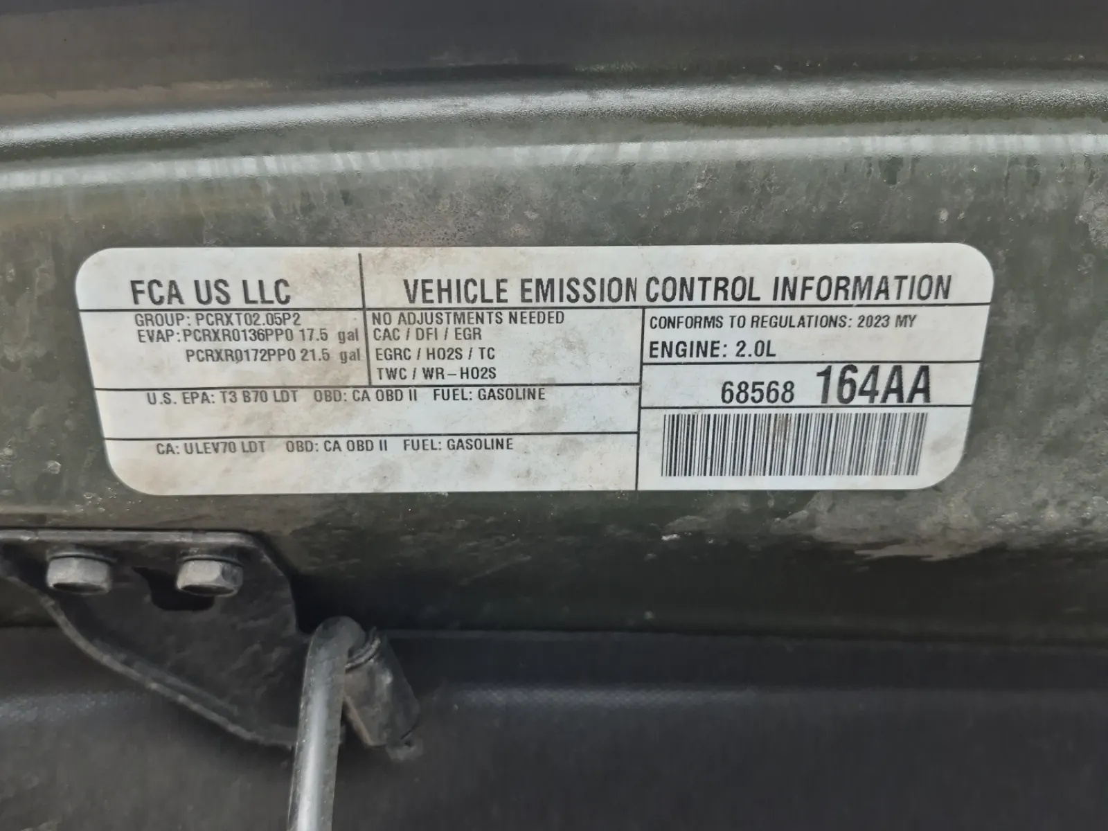 Emission Sticker Photo