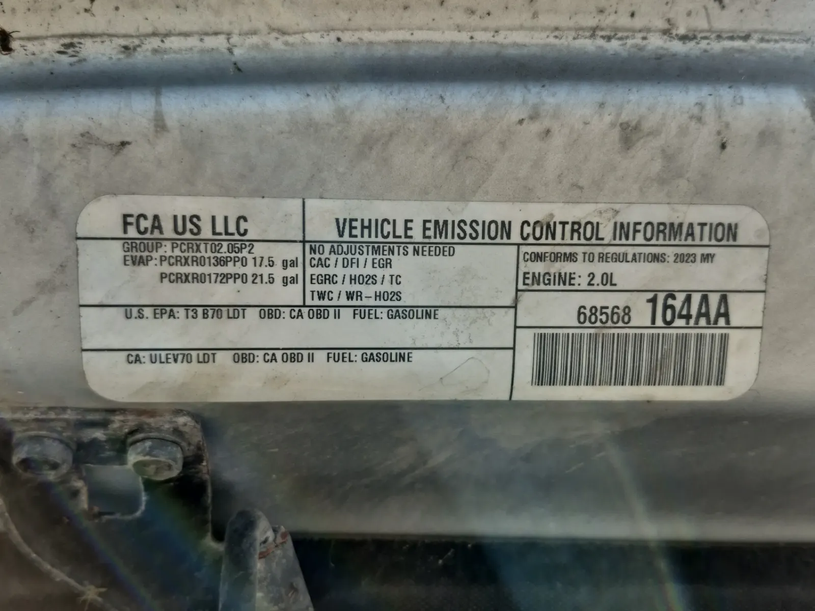 Emission Sticker Photo