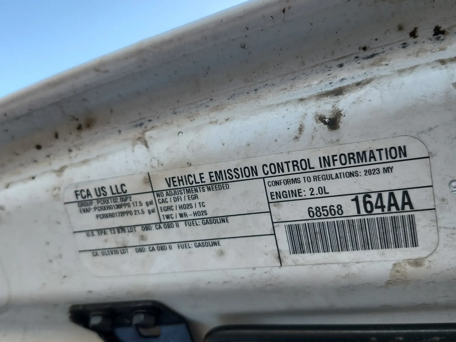 Emission Sticker Photo
