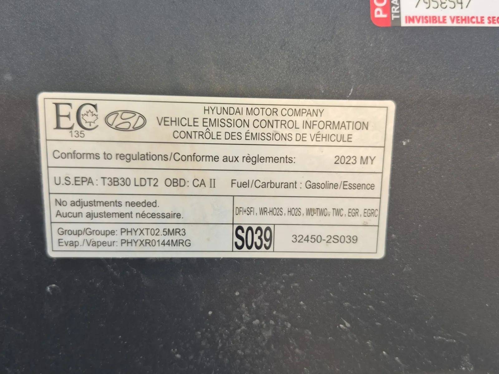Emission Sticker Photo