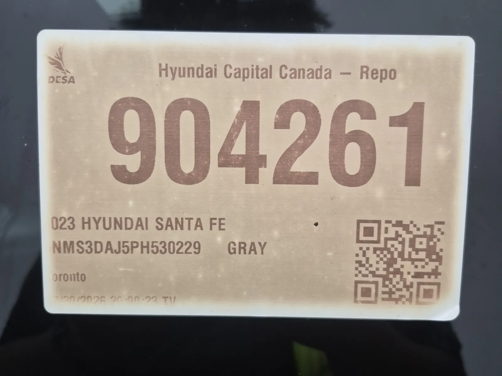 Inventory Label Photo