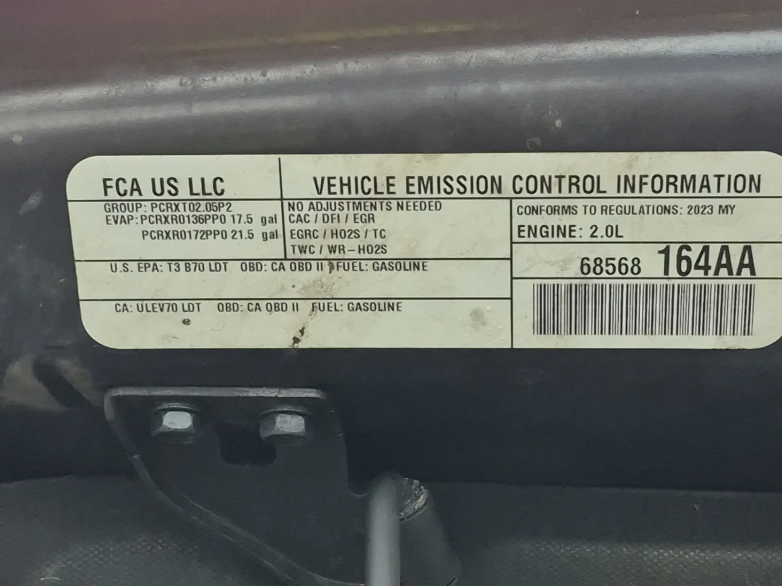 Emission Sticker Photo