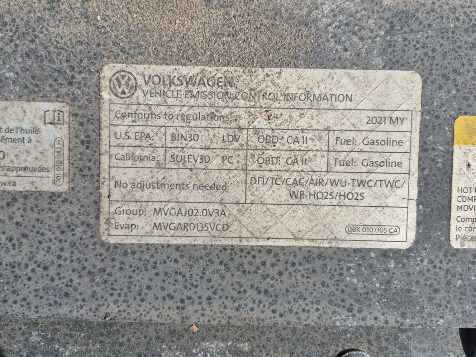 Emission Sticker Photo