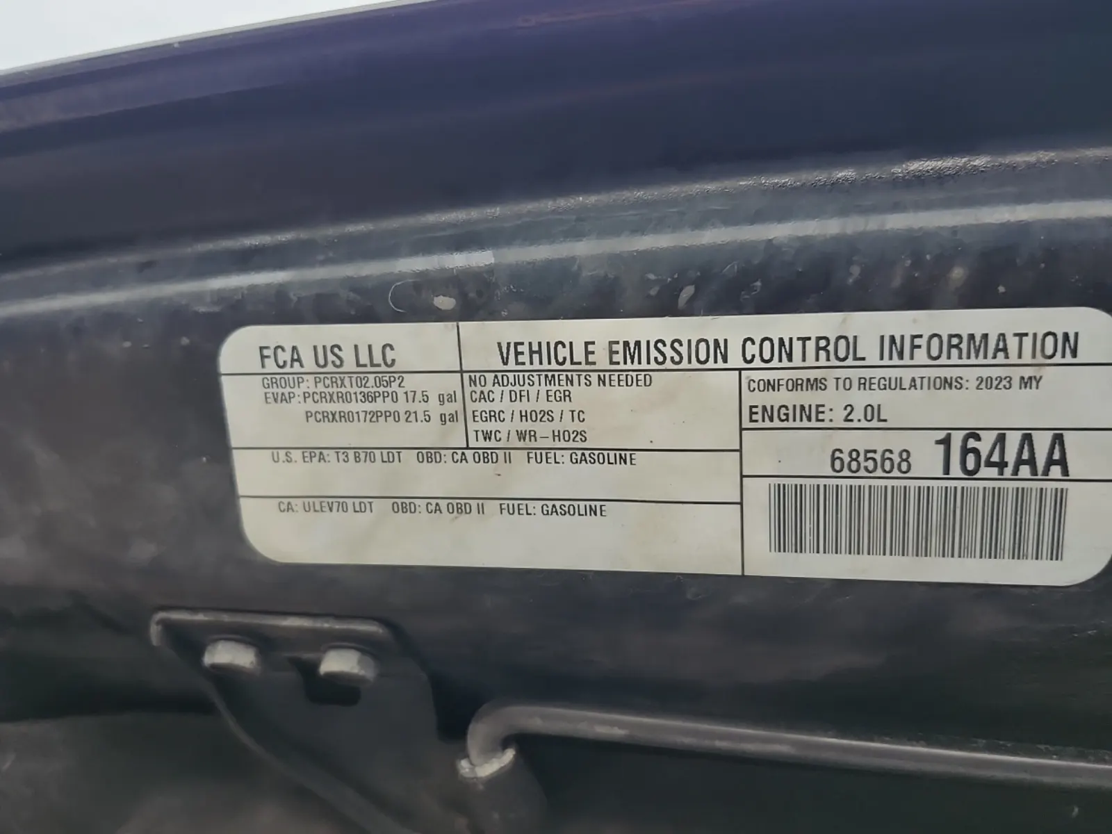 Emission Sticker Photo