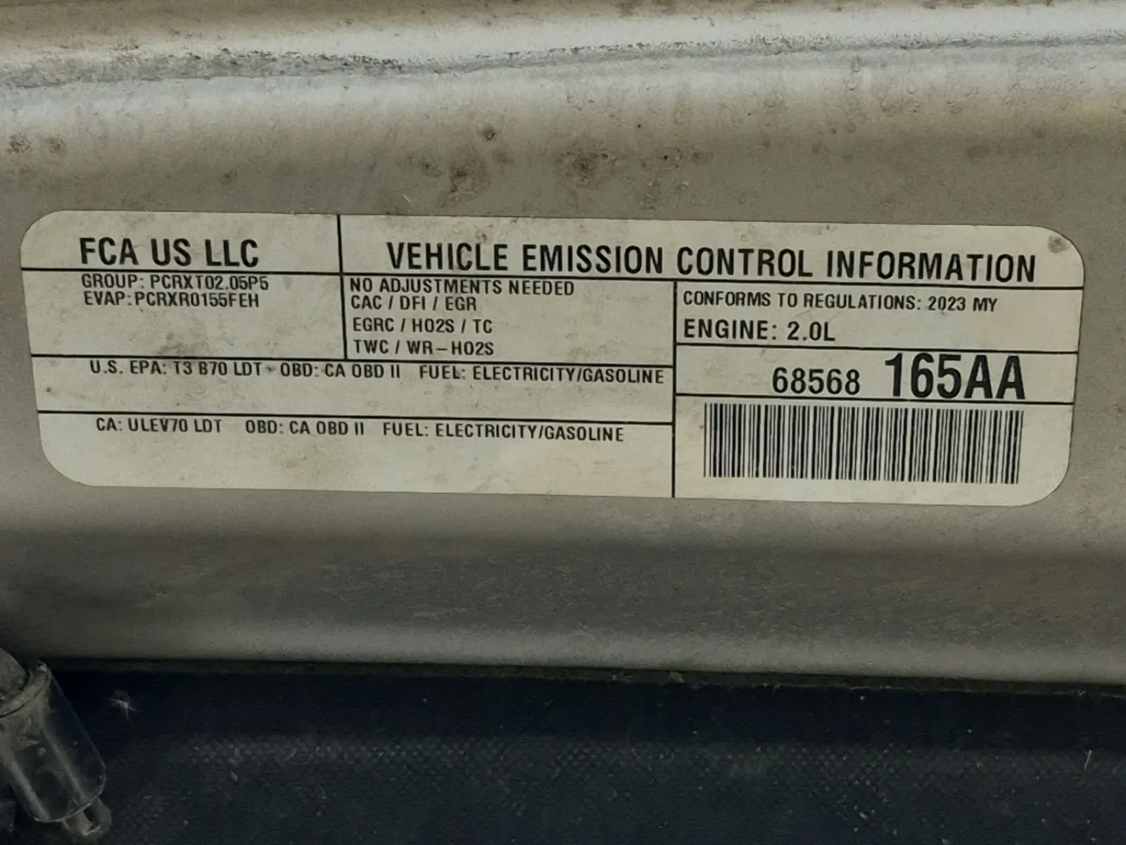 Emission Sticker Photo