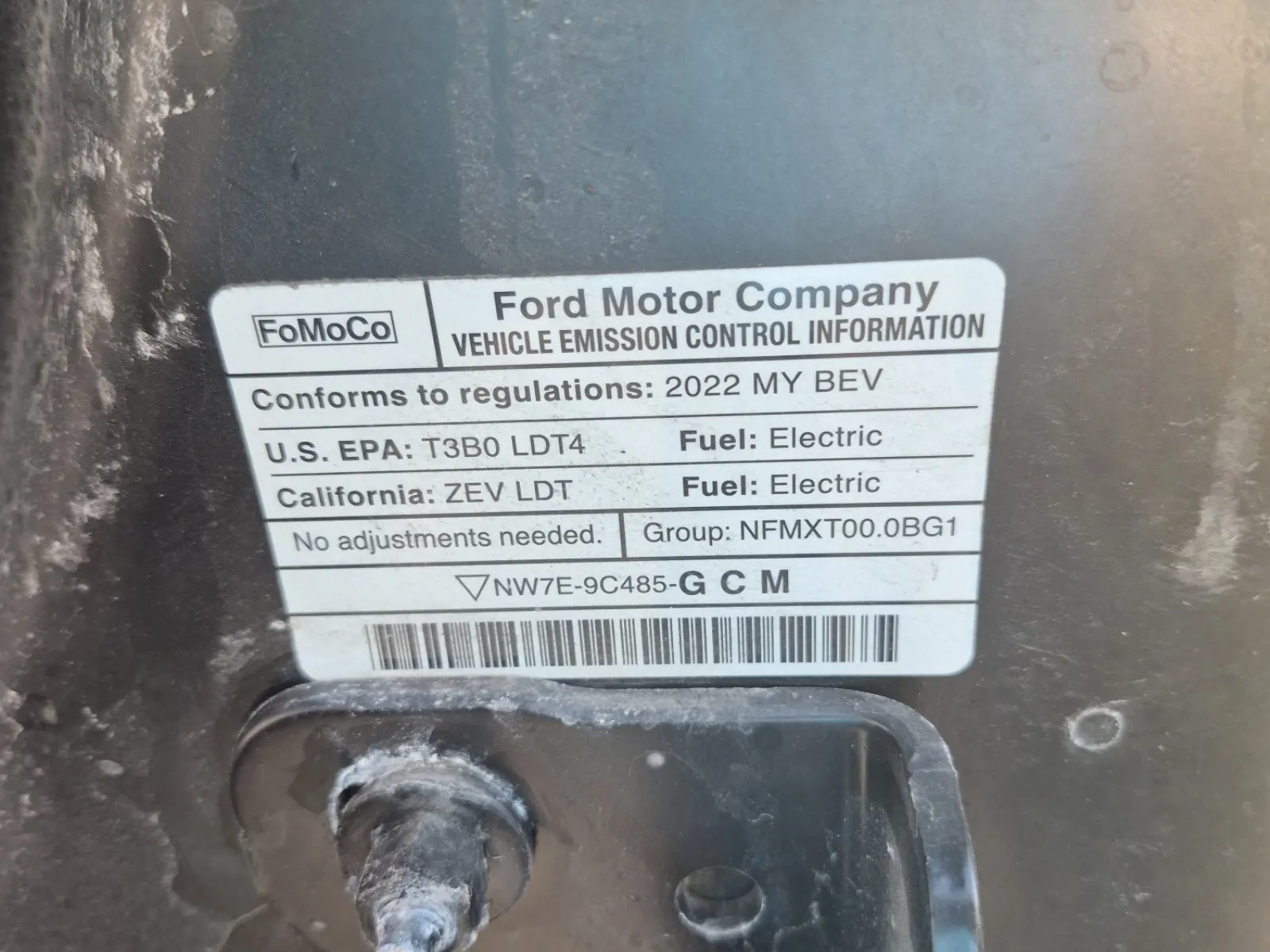 Emission Sticker Photo