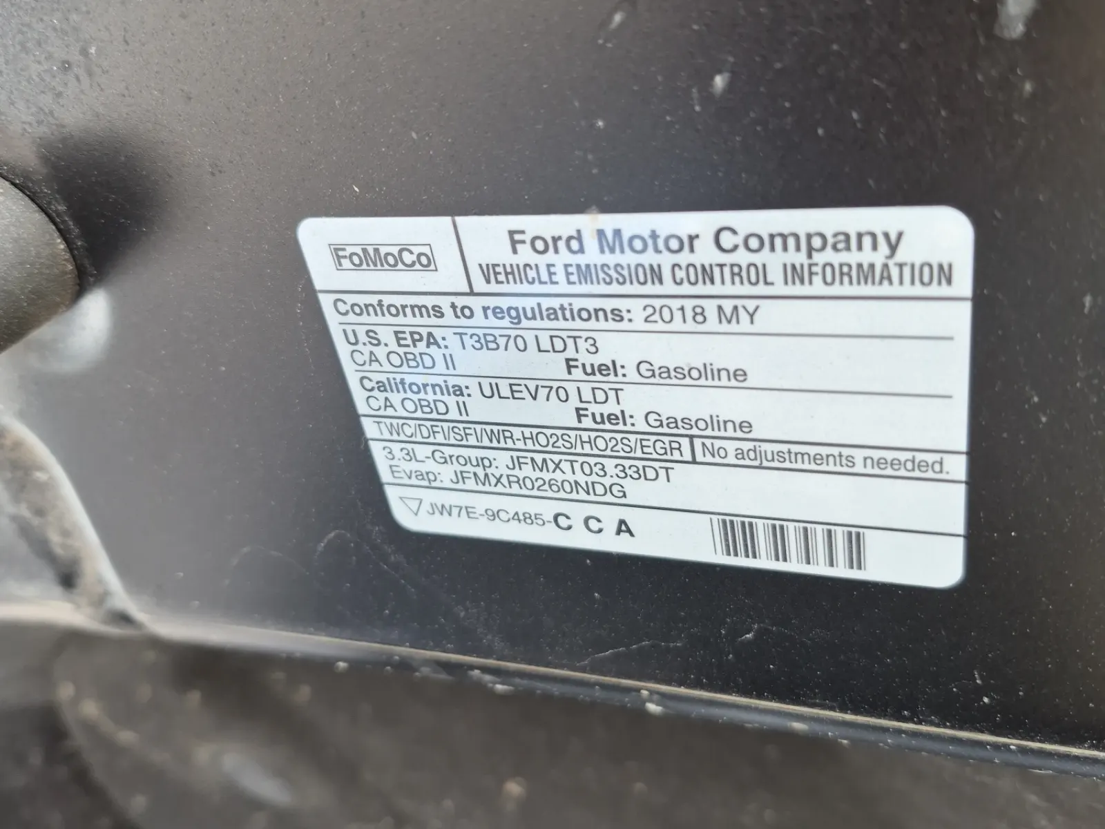 Emission Sticker Photo