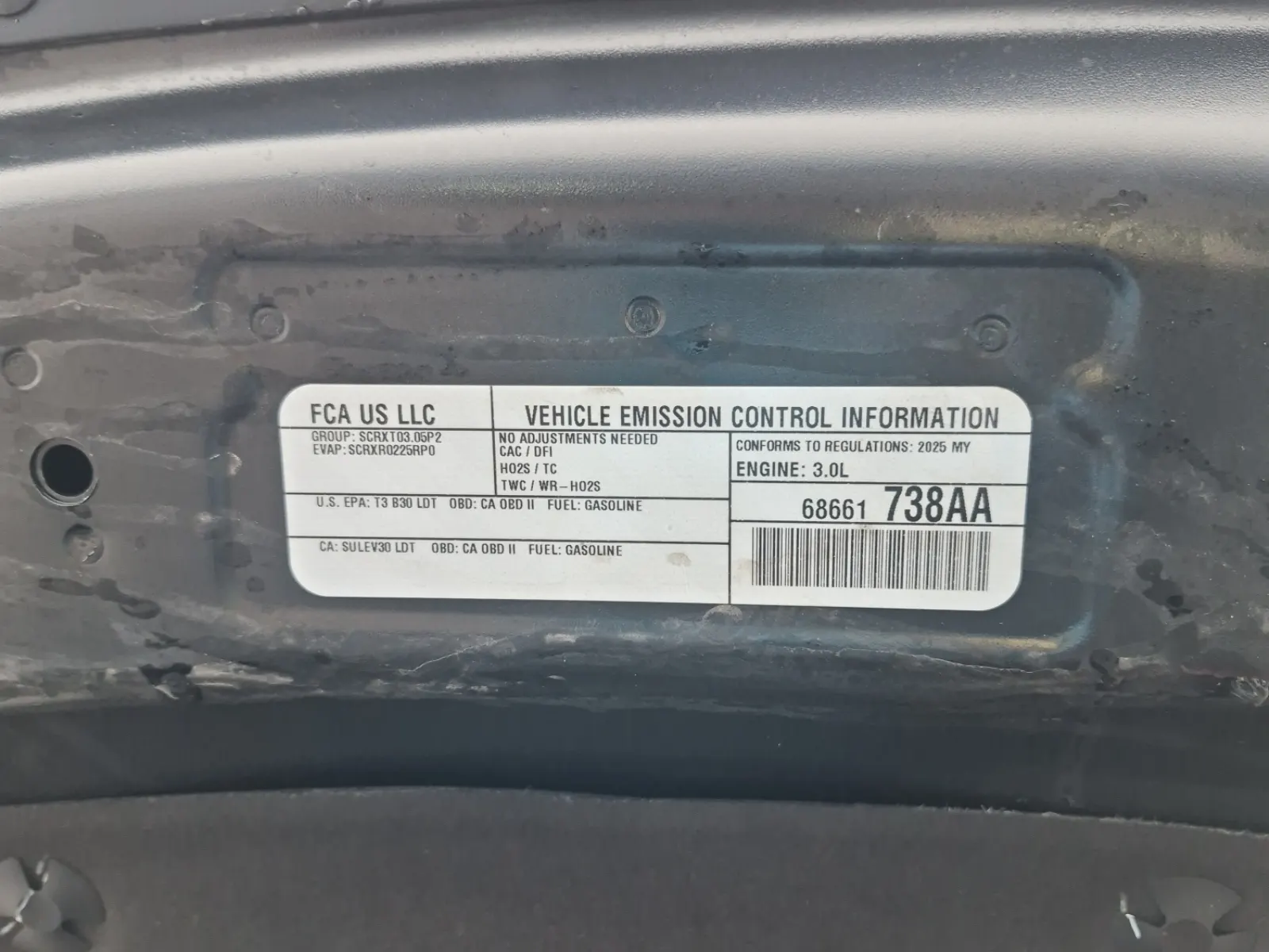 Emission Sticker Photo