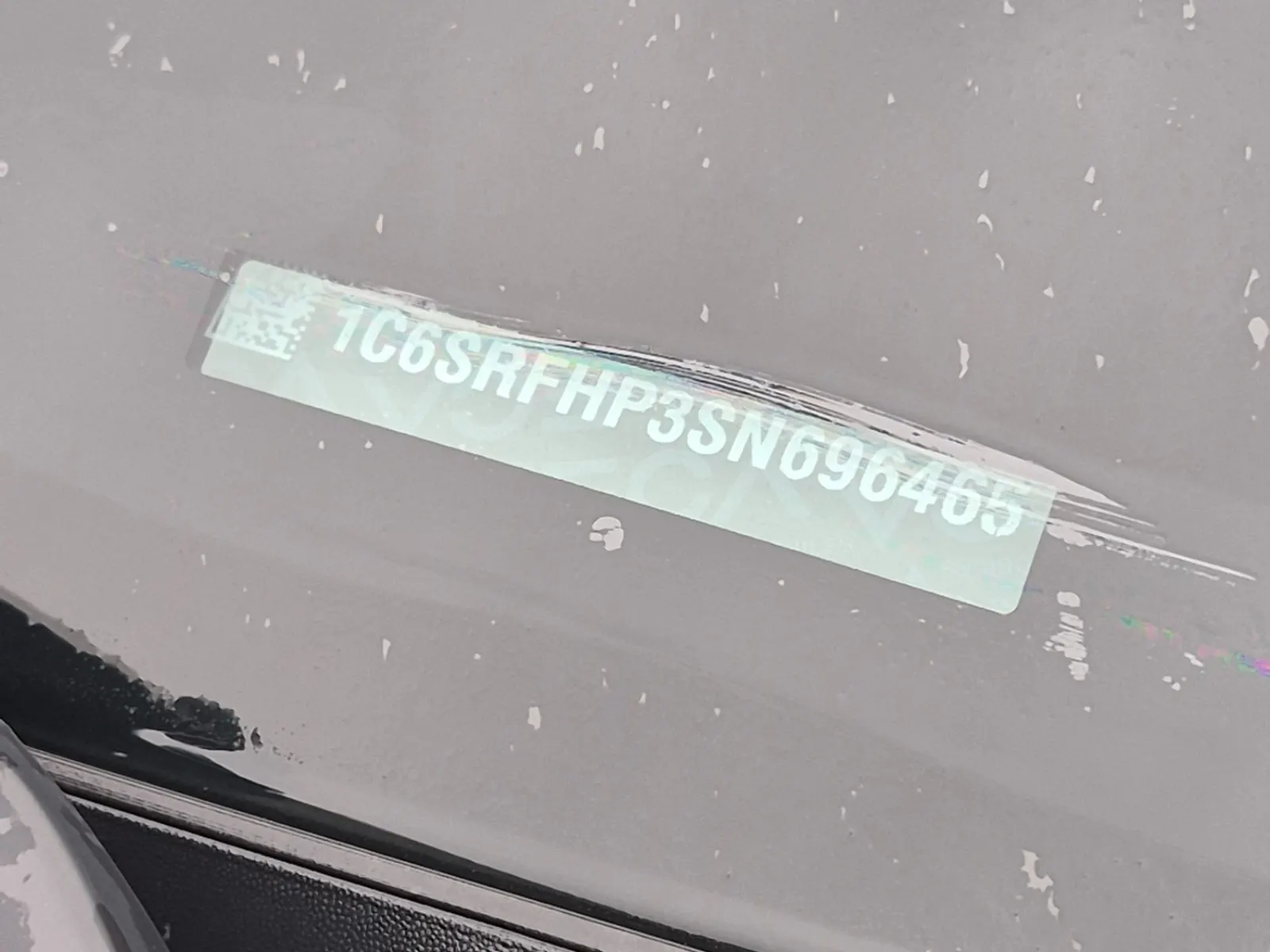 Dash VIN Plate Photo