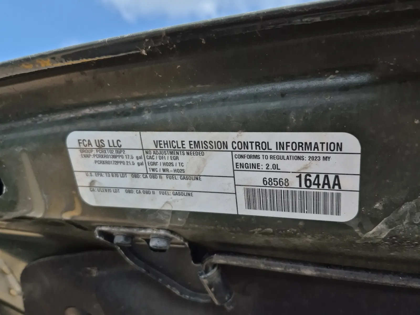Emission Sticker Photo