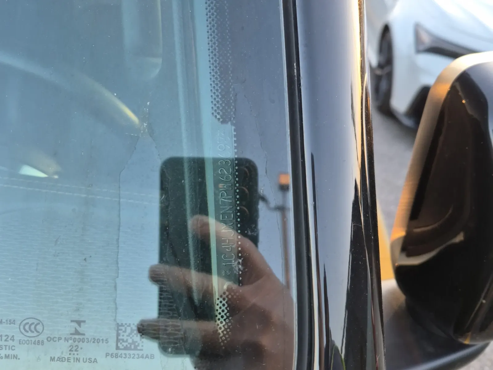 Dash VIN Plate Photo