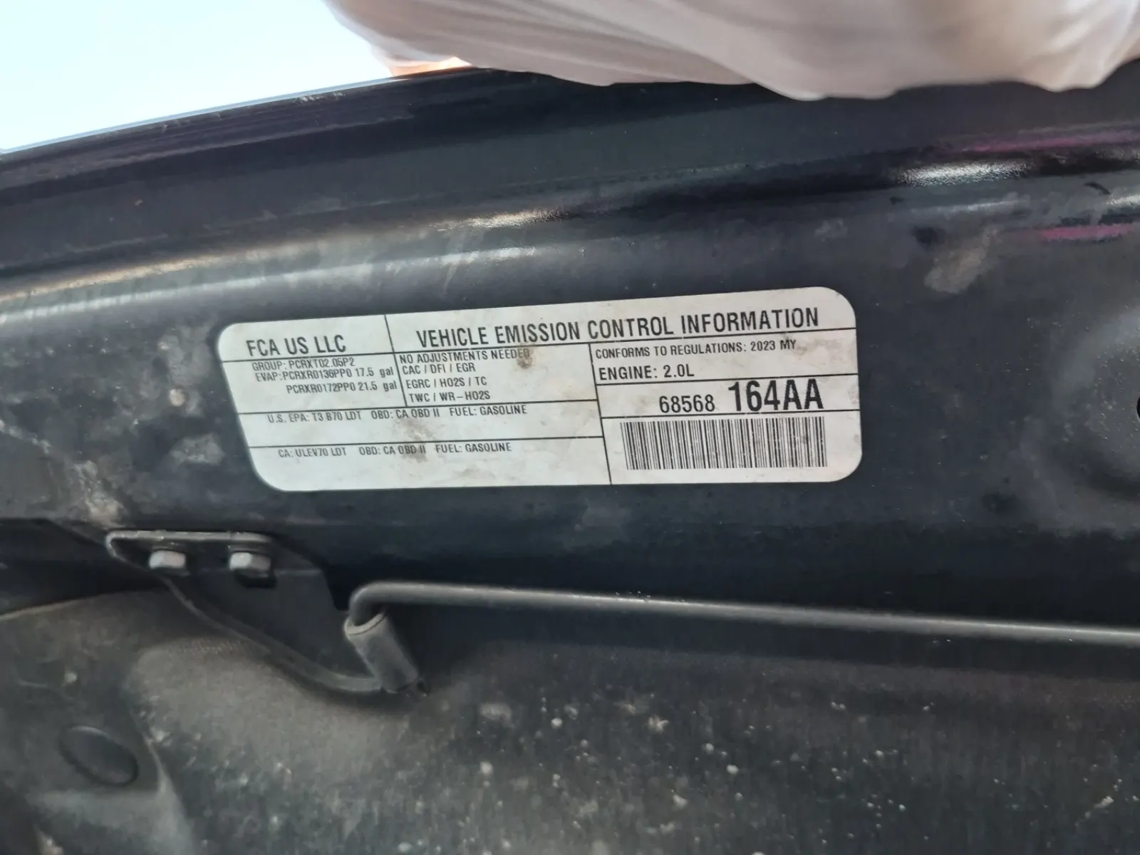 Emission Sticker Photo