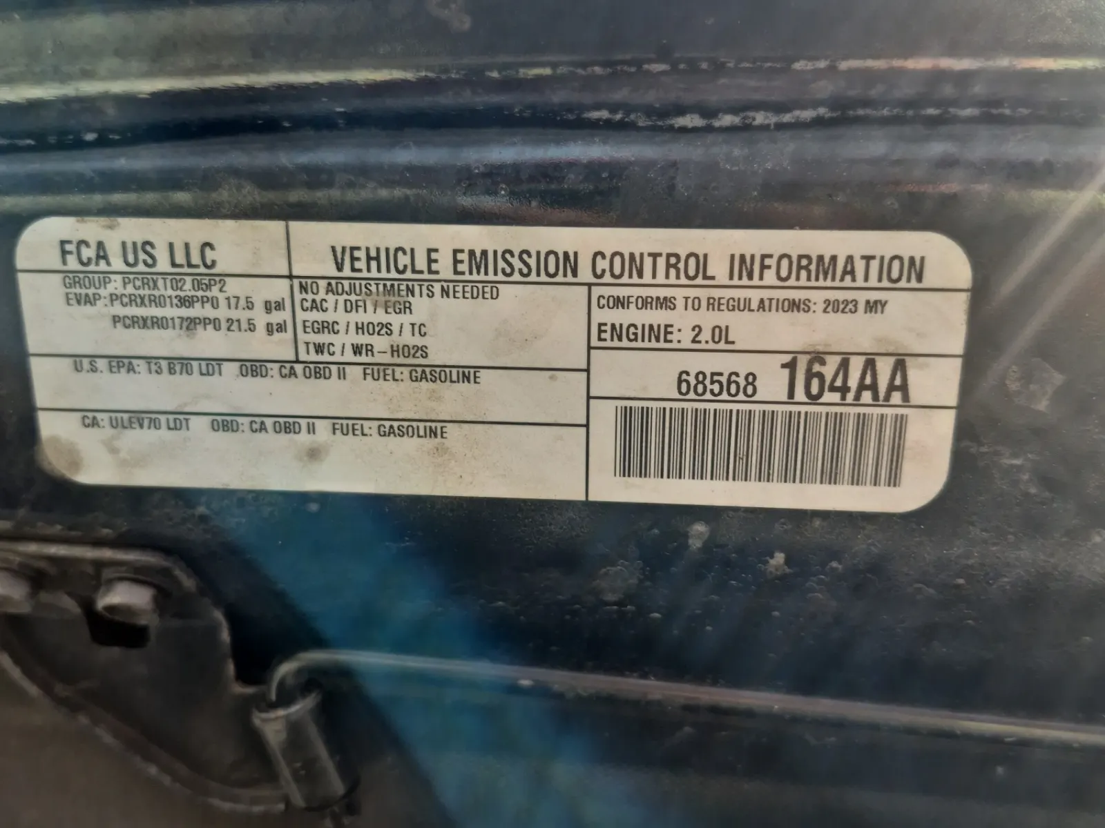 Emission Sticker Photo