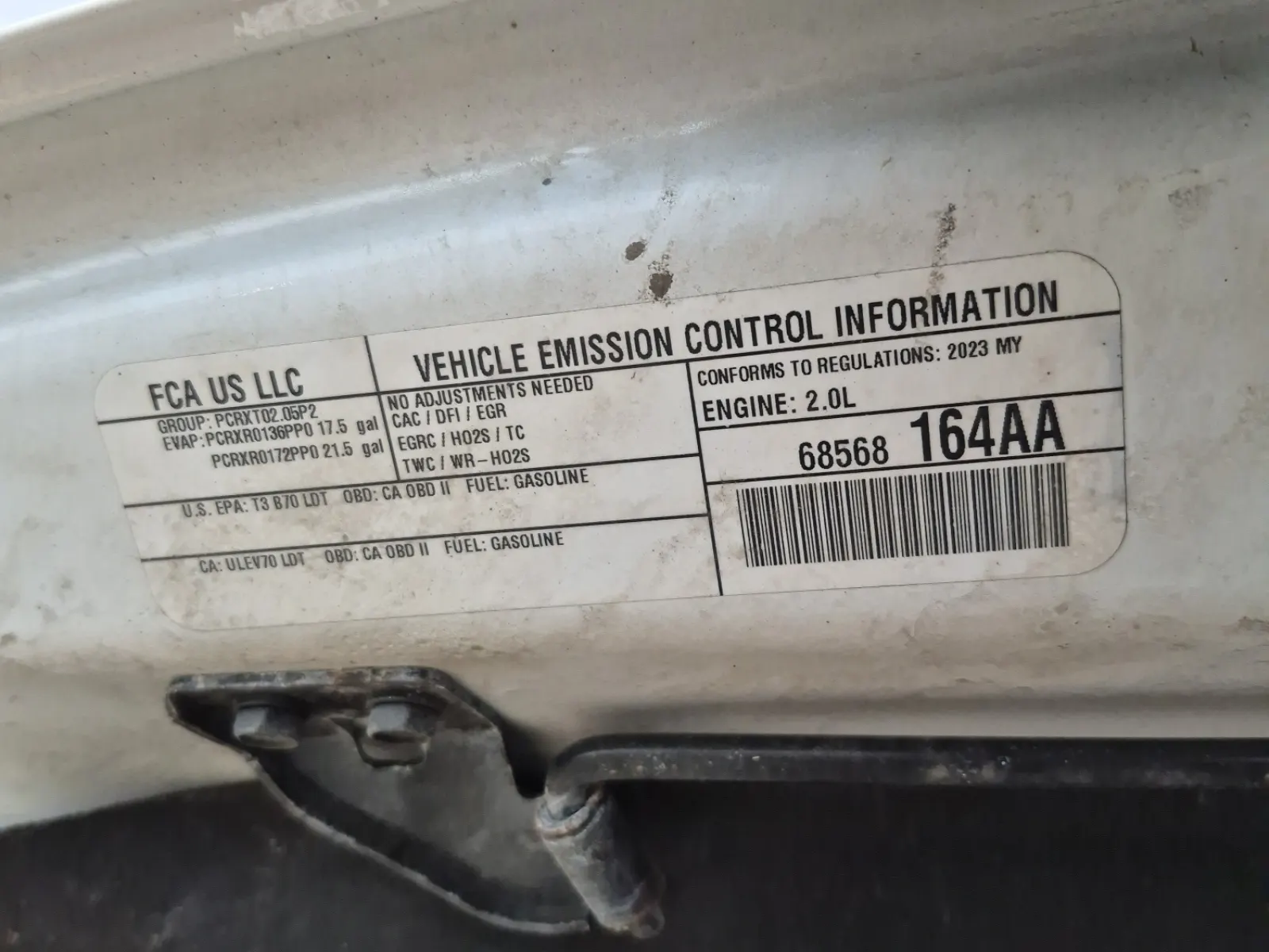 Emission Sticker Photo