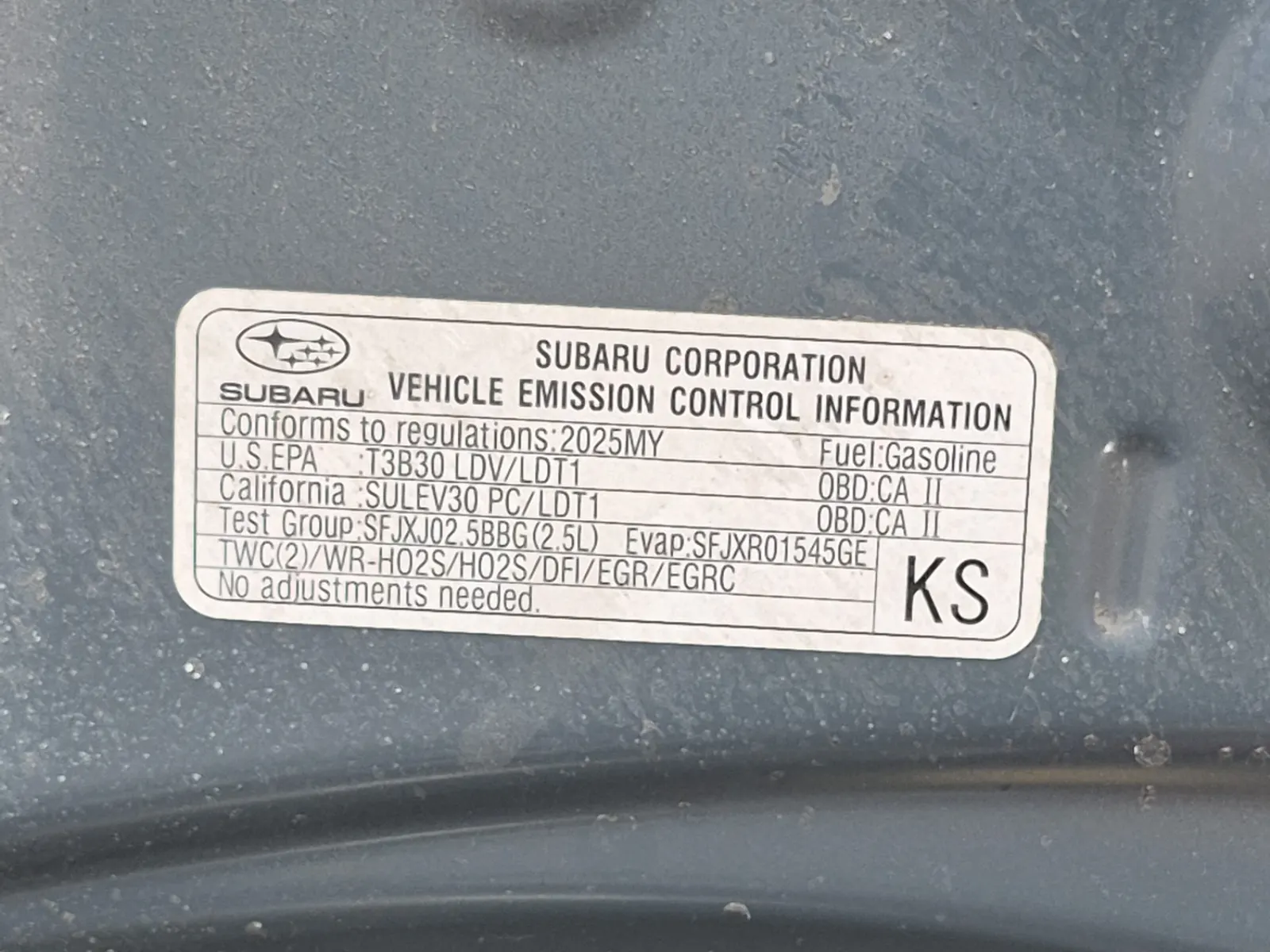 Emission Sticker Photo